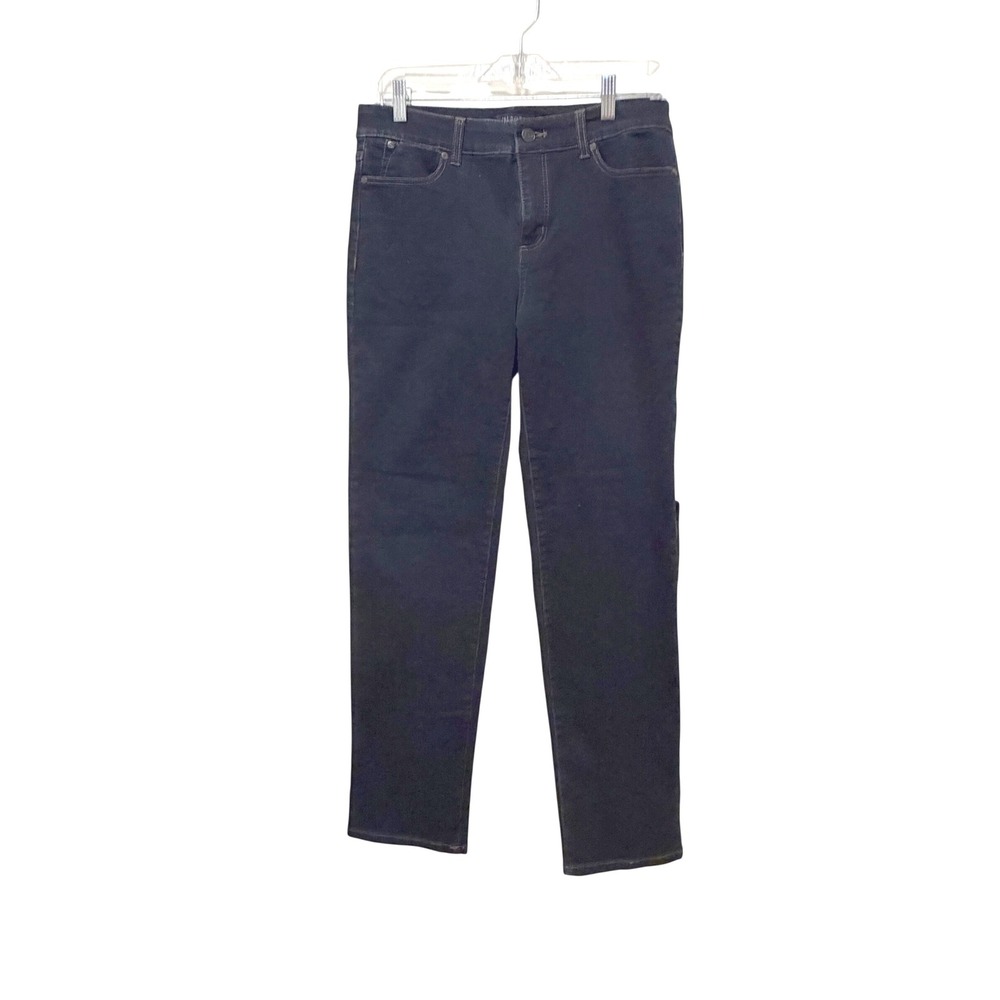 Talbots Simply Flattering 5-Pocket Jeans Dark Indigo Blue Straight Leg Size 6